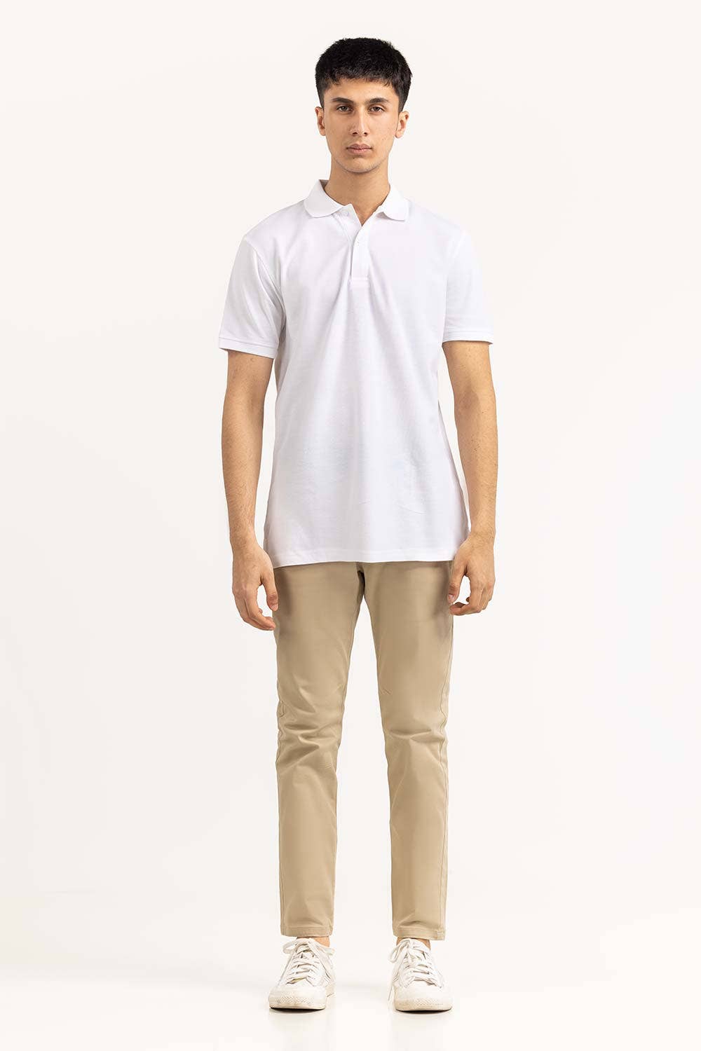 White Basic Polo PS-SIGPK23-240