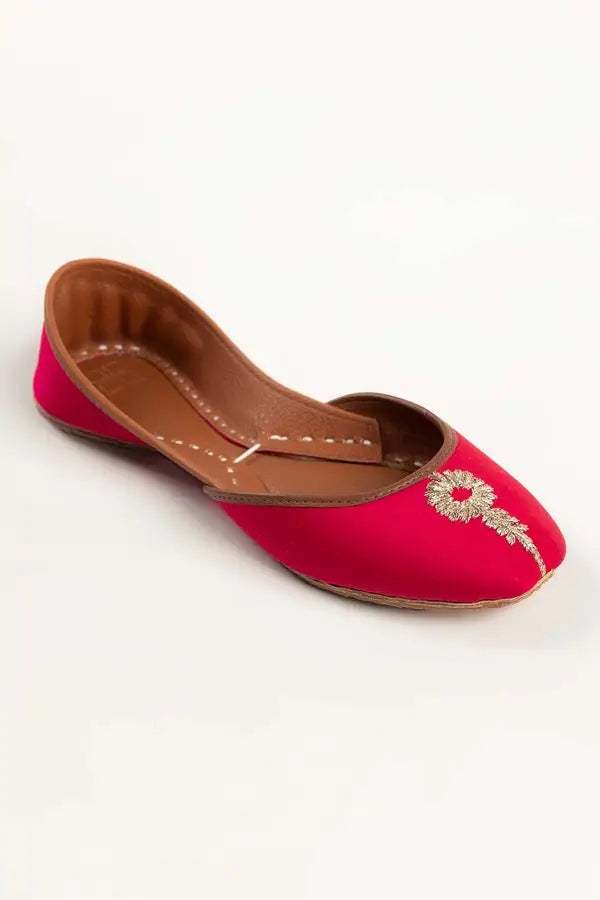 Women Pink Hand Made Khussa IDFT-AW22-09